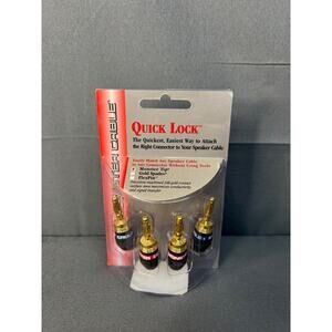 Monster Cable Quick Lock Tip 103212-00 NIP for Speakers
